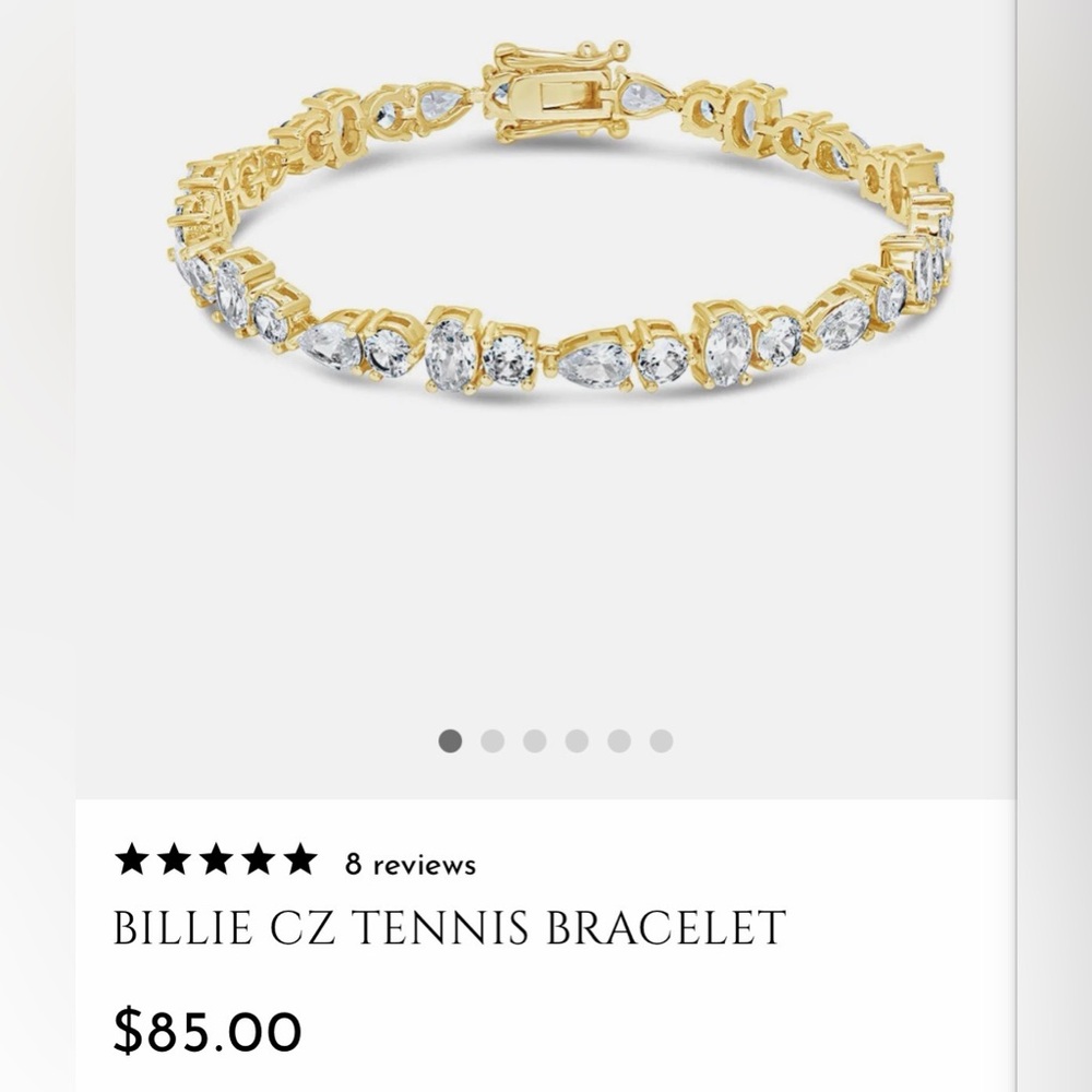 NEW Sterling Forever BILLIE CZ TENNIS BRACELET in Large